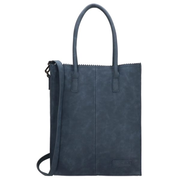 Zebra Natural Bag Rosa Jeans Blauw Suedine