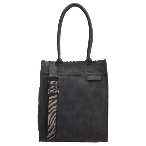 Zebra Shopper Merel met rits Zwart