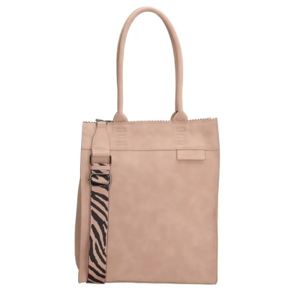 Zebra Shopper Merel met rits Roze