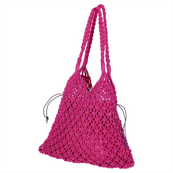 Gehaakte tas fuchsia