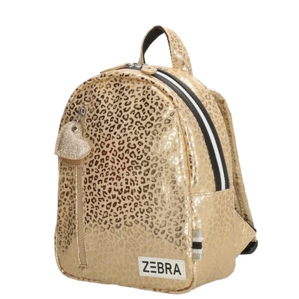 Zebra Rugzak Gold Metallic Leopard (S)