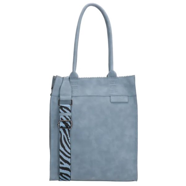 Zebra Shopper Merel met rits Licht Blauw