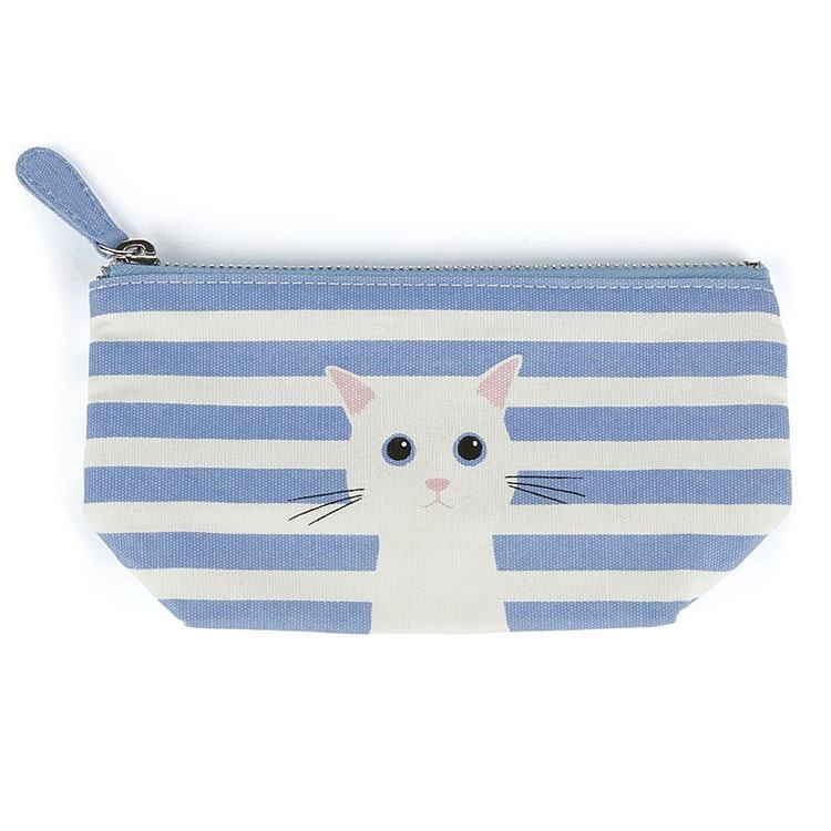 Catseye London Make-up tasje Blue Cotton Cat