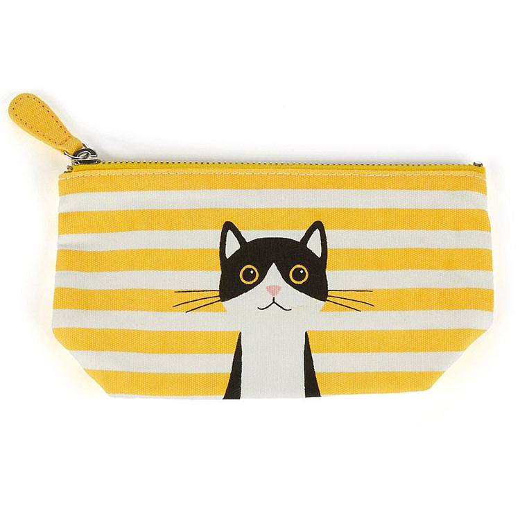 Catseye London Make-up tasje Yellow Cotton Cat