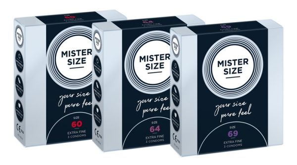 MISTER SIZE PasPakket Ultradun 60-64-69mm (omtrek vanaf 12 cm)