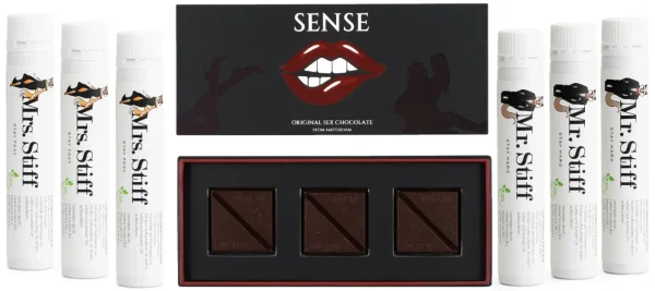 Sense Chocolate & Mr. Stiff Libido Boosters met 3 x 2 boosters