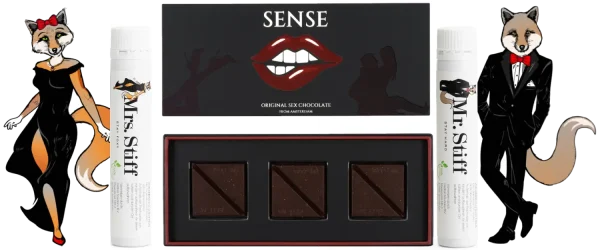 Sense Chocolate & Mr. Stiff Libido Boosters met 2 boosters