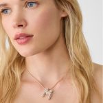 Stradivarius Ketting met stras initiaal   OS