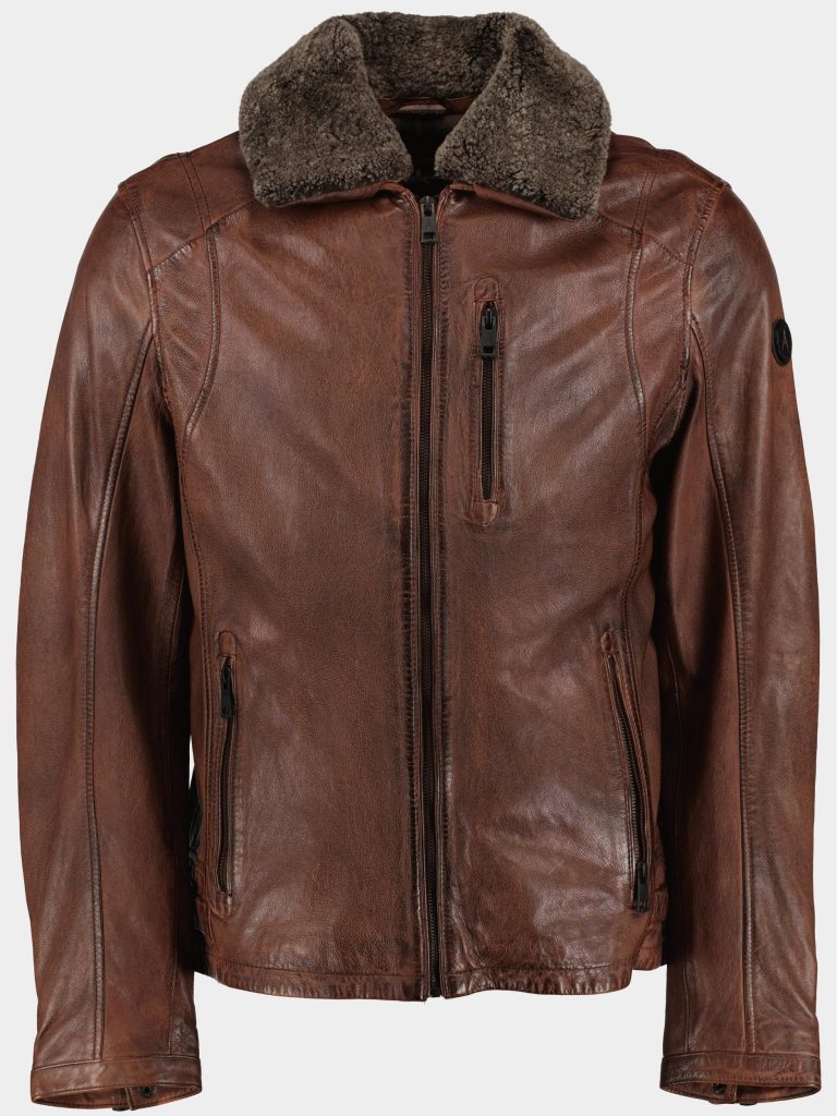 Donders 1860 Lederen Jack Bruin Leather Jacket 52196.3/460