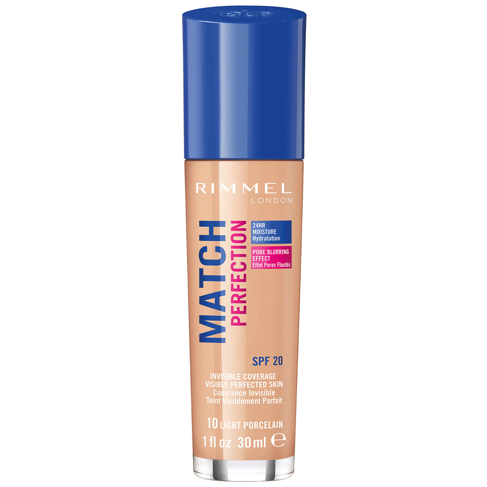 Rimmel London SPF 20 Match Perfection Foundation 30 ml (Verschillende Tinten) - Light Porcelain