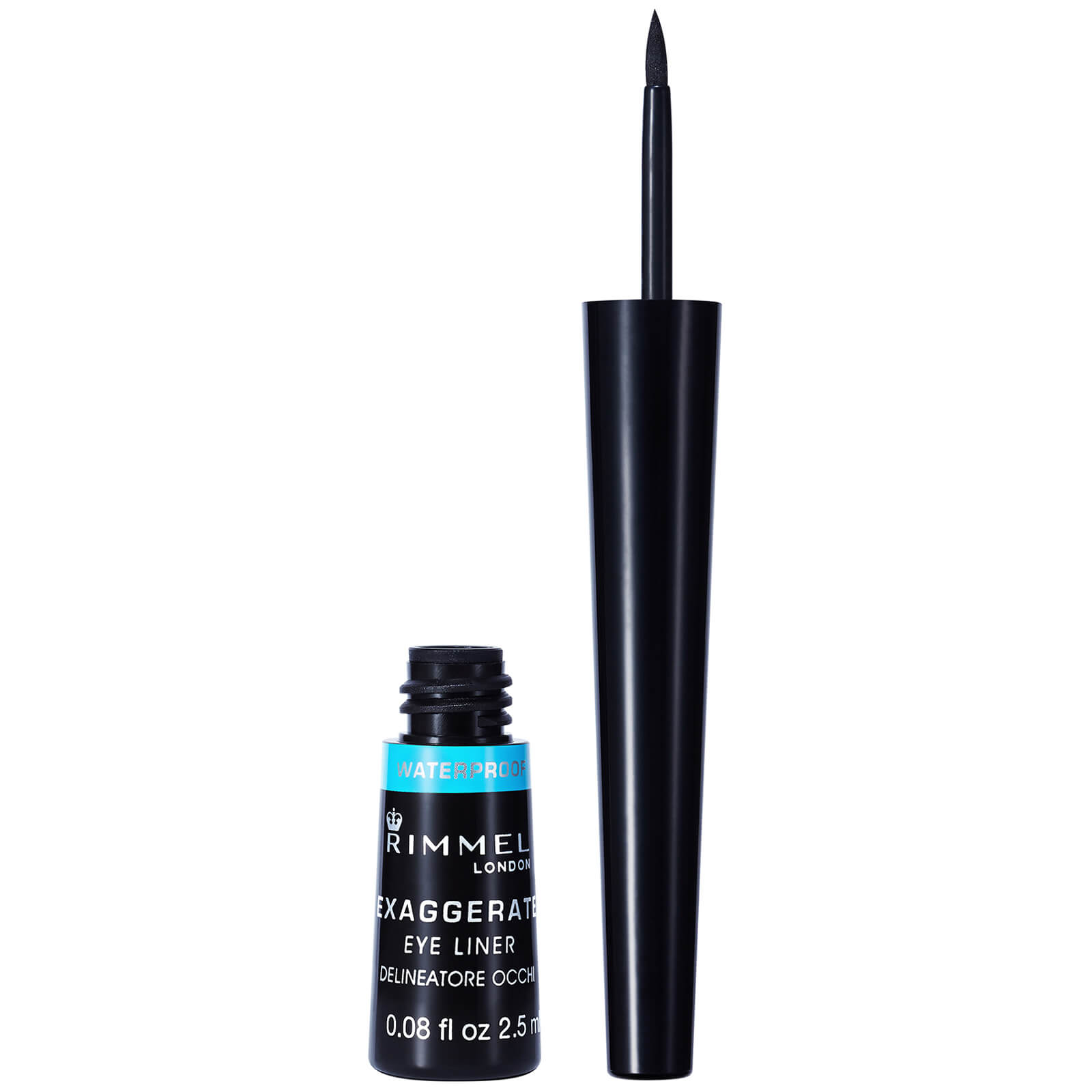 Rimmel London Exaggerate Waterproof Vloeibare Eyeliner – 01 – Zwart