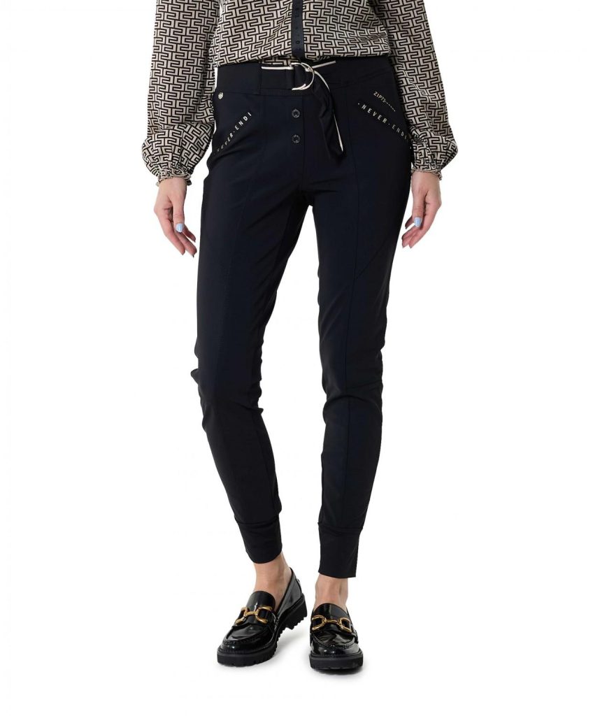 Zip73 Broek Never Ending Zwart W24/615/02/001 Broek 001 Zwart