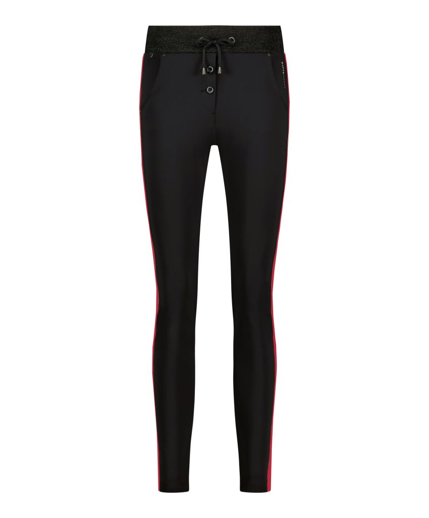 Zip73 Broek Boord Zwart/lipstick Red W24/714/06/019 Broek 019 Zwart/lipstick Red