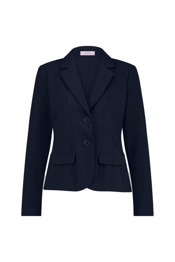 Studio Anneloes Bright Bonded Blazer 94811 Blazers 6900 Dark Blue