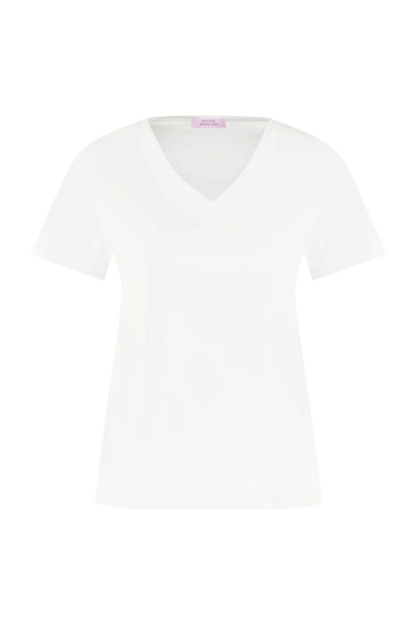 Studio Anneloes Roller Shirt 94814 T-shirt Korte Mouw 1000 White