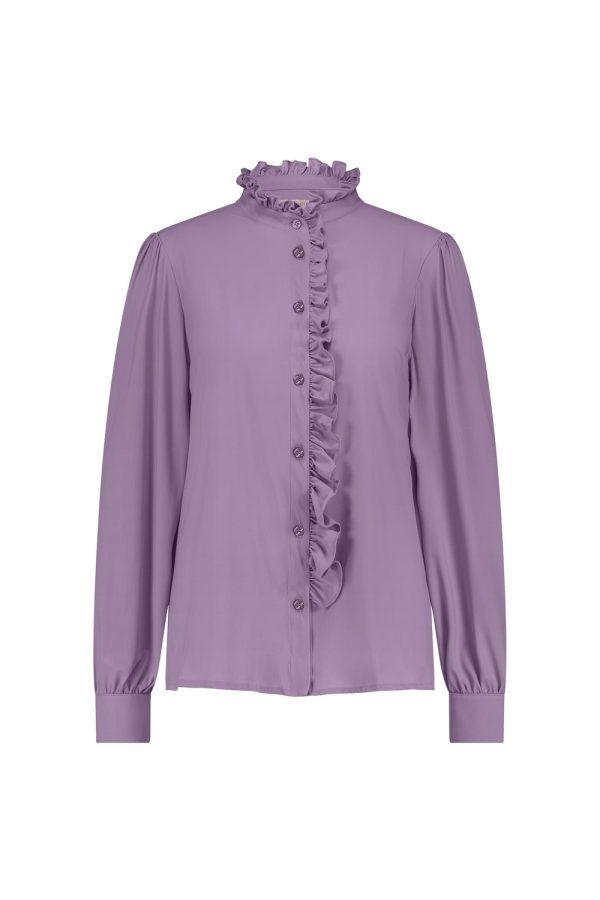 Studio Anneloes Idetta Ruffle Blouse 12113 Blouse 5700 Lila