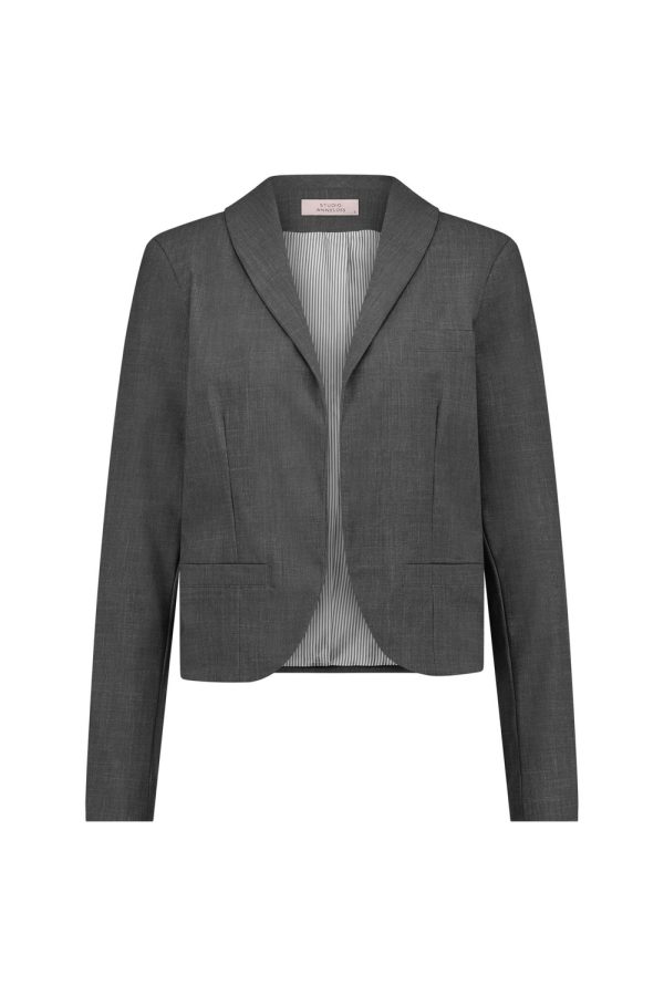 Studio Anneloes Female Jassen Idani Grey Melee Blazer 12119