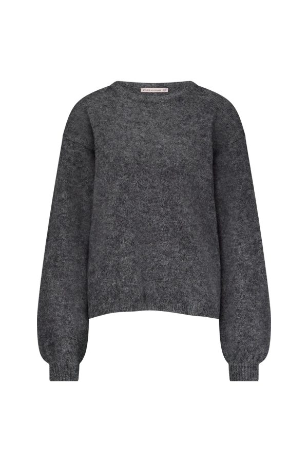 Studio Anneloes Lisette Furry Pullover 12161 Trui 9500 Grey Melange