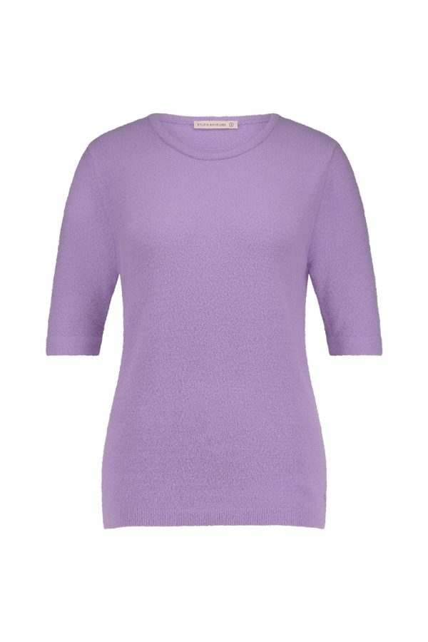 Studio Anneloes Felicia Soft Pullover 12166 Trui Korte Mouw 5700 Lila