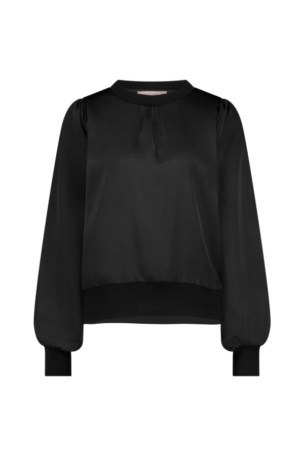 Studio Anneloes Pippa Top 12256 T-shirt Lange Mouw 9000 Black