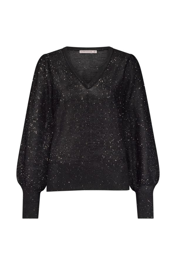 Studio Anneloes Fennie Vneck Pullover 12063 Trui 9000 Black