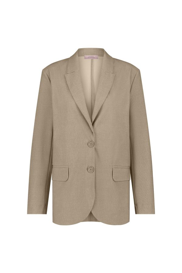 Studio Anneloes Opal Structure Blazer 12084 Blazers 2200 Latte