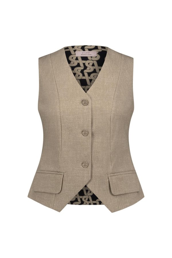 Studio Anneloes Trixi Structure Gilet 12086 Gilets 2200 Latte