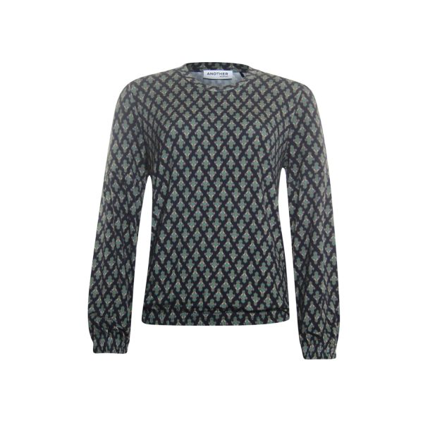 Blouson met ronde hals en allover print