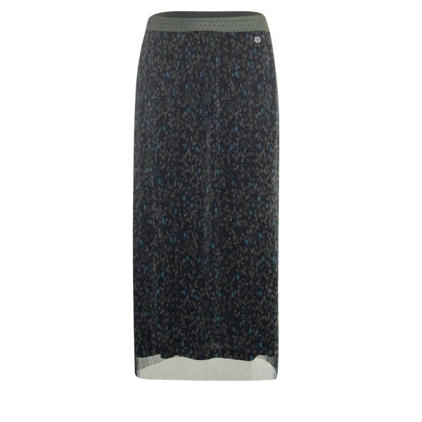 Rok van mesh met allover print