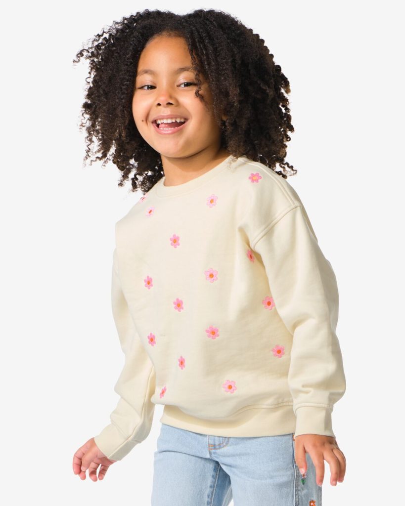 HEMA Kinderbroek Broderie Denim (denim)