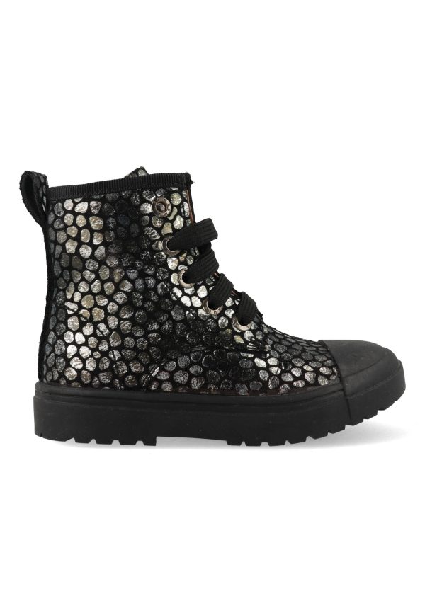 Shoesme Biker-boots sw23w001-i zwart / zilver