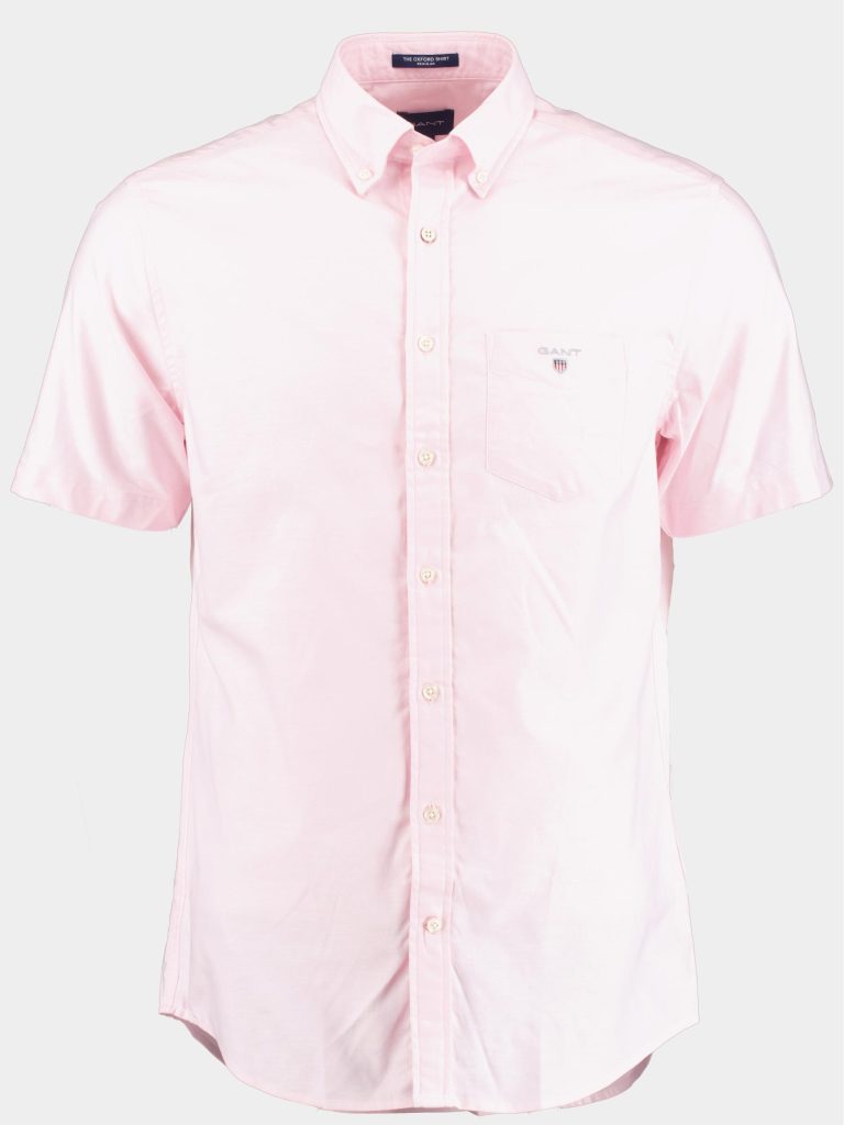 Gant Casual hemd korte mouw Roze D1. Reg Oxford SHirt SS BD 3046001/662