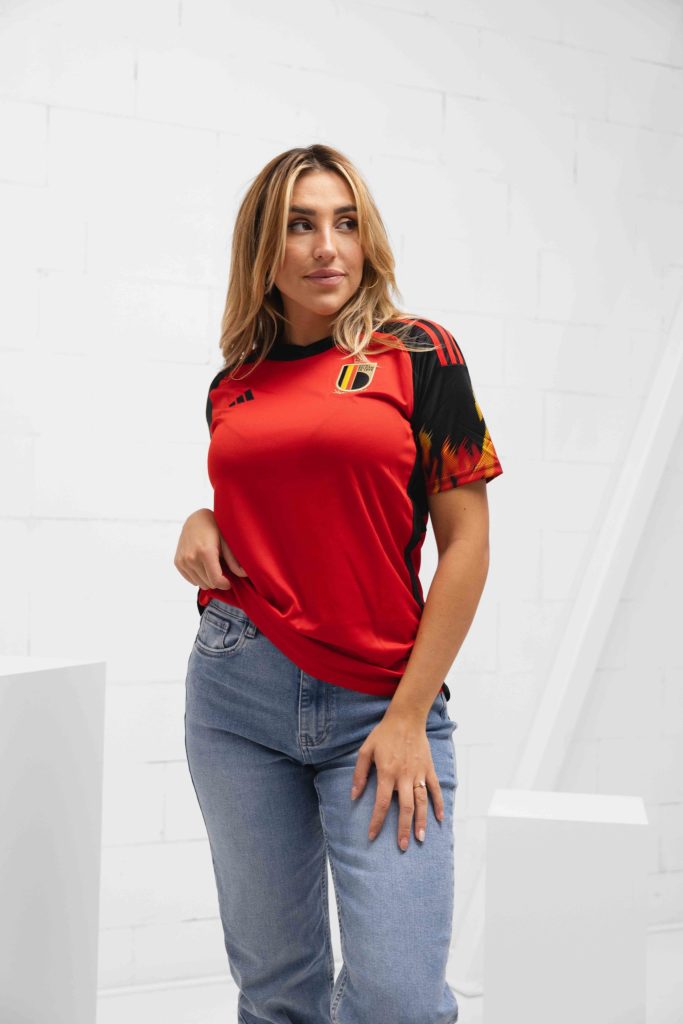 België Shirt Thuis Dames 2022-2023 - Maat XS - Kleur: Rood | Soccerfanshop