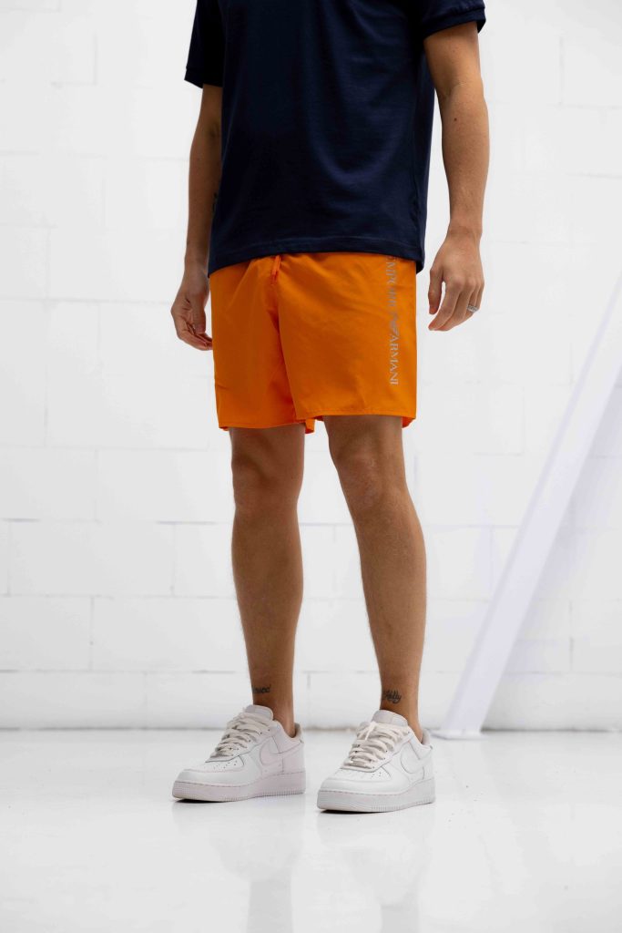 EA7 Emporio Armani Logo Zwembroek Heren Oranje - Maat S - Kleur: Oranje | Soccerfanshop