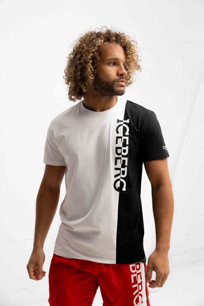 Iceberg Vertical Logo T-Shirt Heren Wit - Maat L - Kleur: Wit | Soccerfanshop