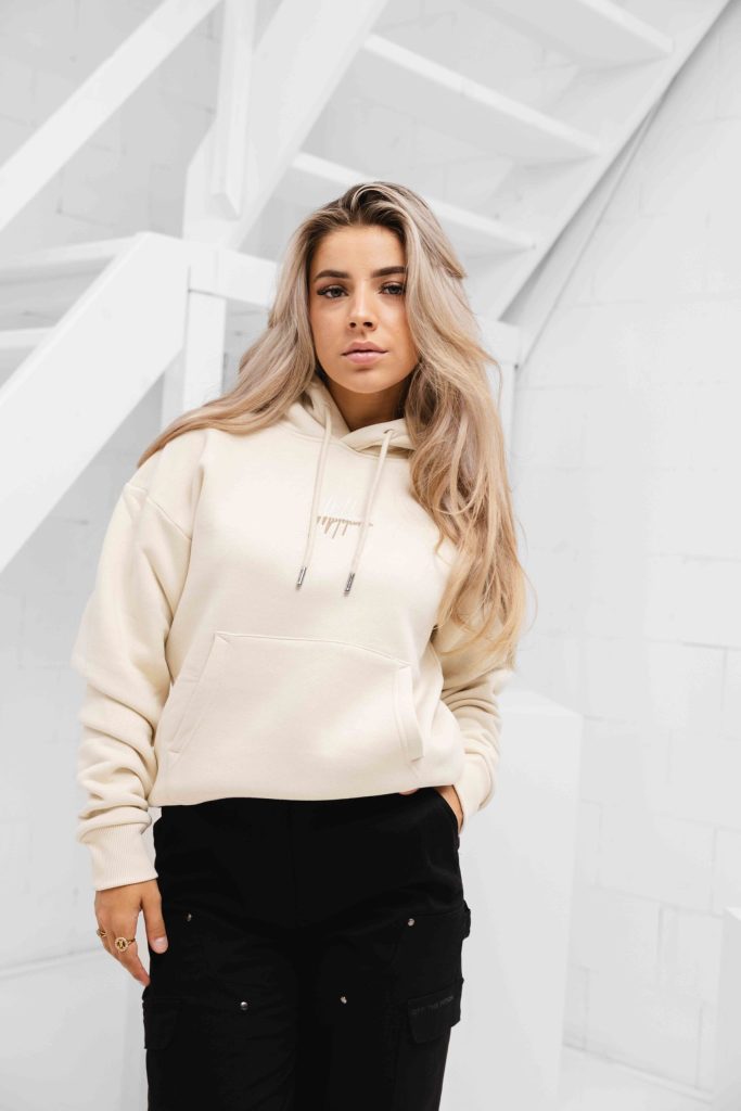 Malelions Kiki Hoodie Dames Beige - Maat S - Kleur: Beige | Soccerfanshop