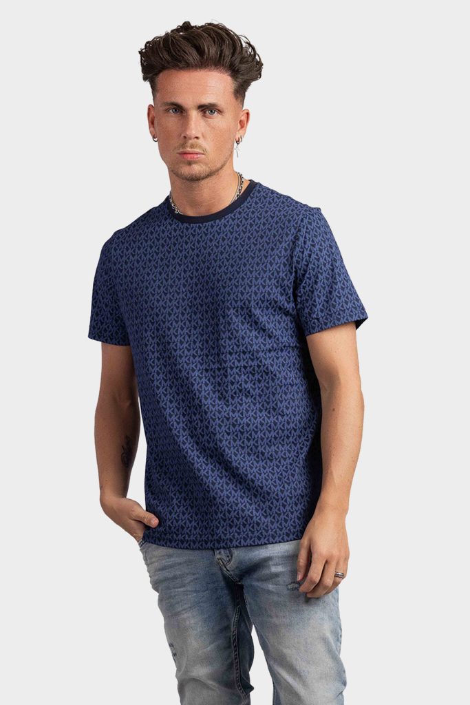 Michael Kors Logo T-Shirt Heren Donkerblauw - Maat XS - Kleur: Donkerblauw | Soccerfanshop