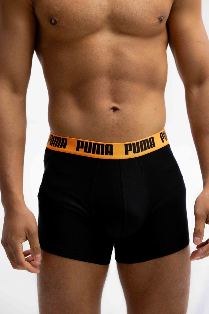 Puma Everyday Basic Boxershort Heren 6-Pack Zwart/Oranje/Blauw - Maat S - Kleur: ZwartBlauwOranje | Soccerfanshop