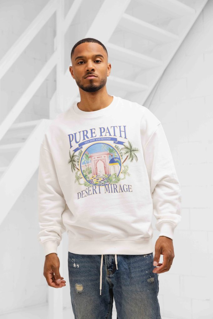 Pure Path Desert Mirage Sweater Heren Wit - Maat M - Kleur: Wit | Soccerfanshop