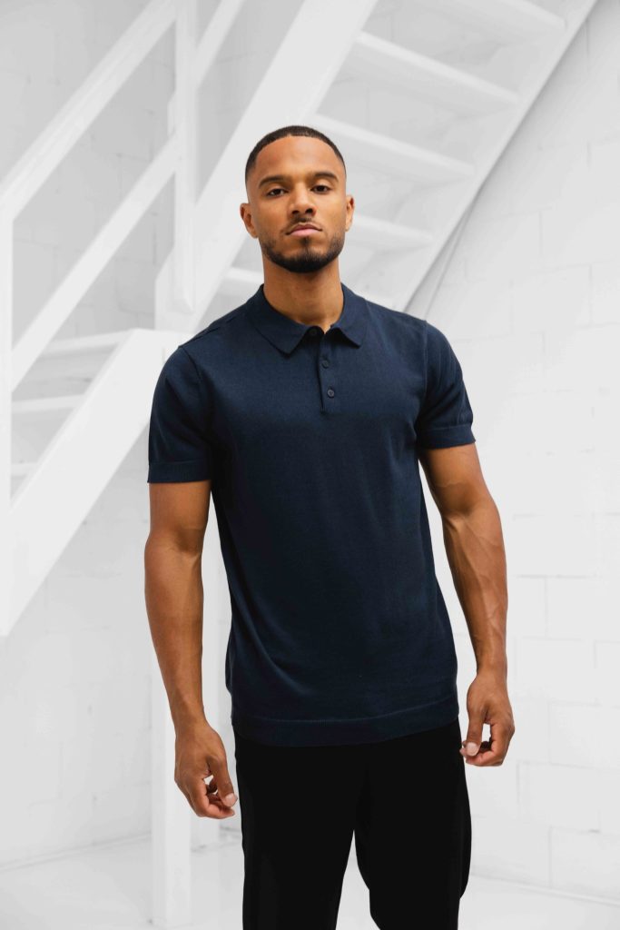 Pure Path Essential Knitwear Polo Heren Donkerblauw - Maat XL - Kleur: Donkerblauw | Soccerfanshop