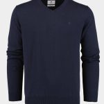 Bos Pullover Blauw Vince V-neck Pullover Flat Kn 24105VI01BO/290