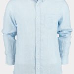 Gant Casual hemd lange mouw Blauw Reg Linen Stripe Shirt 3230081/468