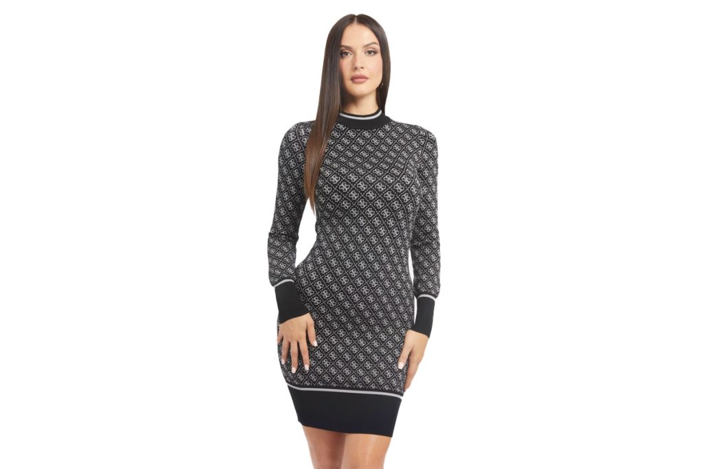 Guess Lise Sweater Dress Dames Zwart - Maat M - Kleur: Zwart | Soccerfanshop