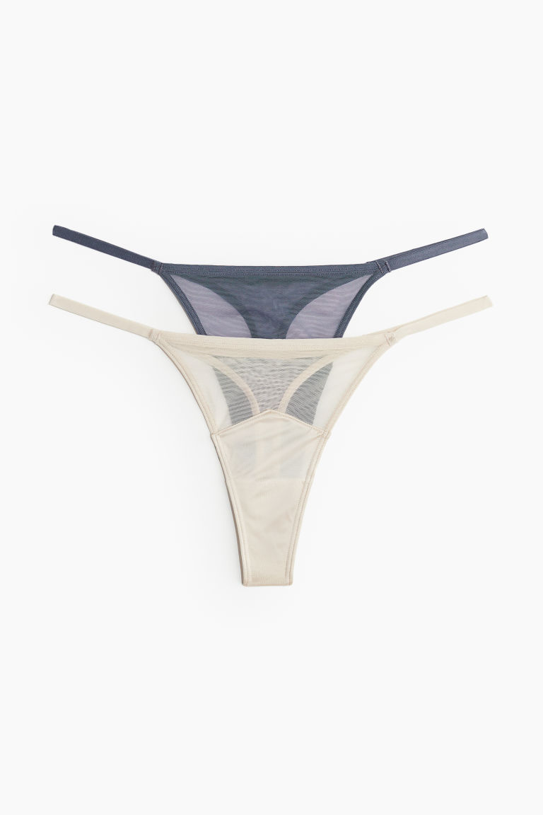 H & M - Set van 2 slips - Tanga Thong - Beige