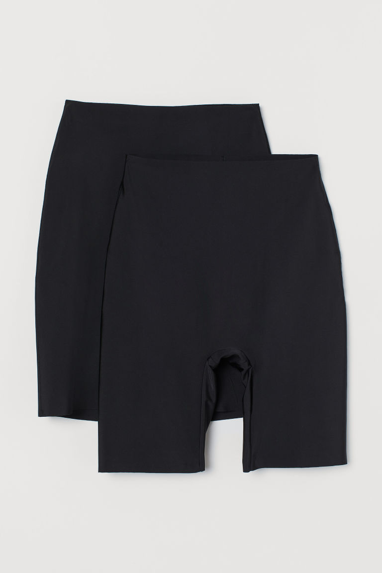 H & M - Set van 2 no-show light shaping shorts - Zwart