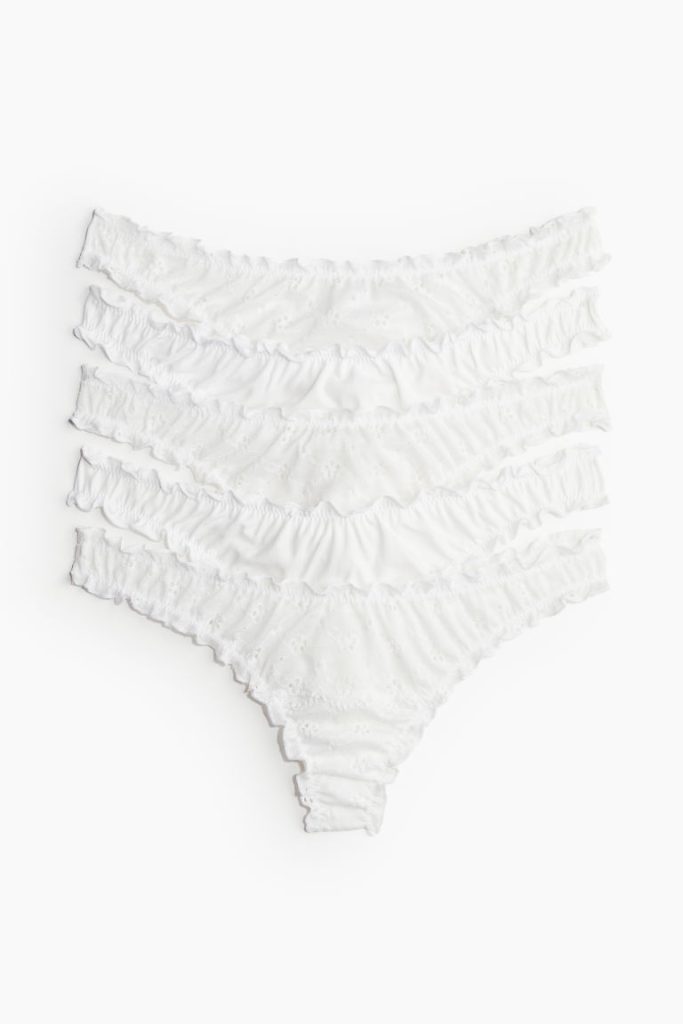 H & M - Set van 5 slips - Thong - Wit