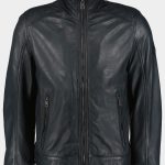 Donders 1860 Lederen jack Blauw Leather Jacktes 52468/799