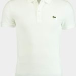 Lacoste Polo korte mouw Wit slim fit PH4012/001