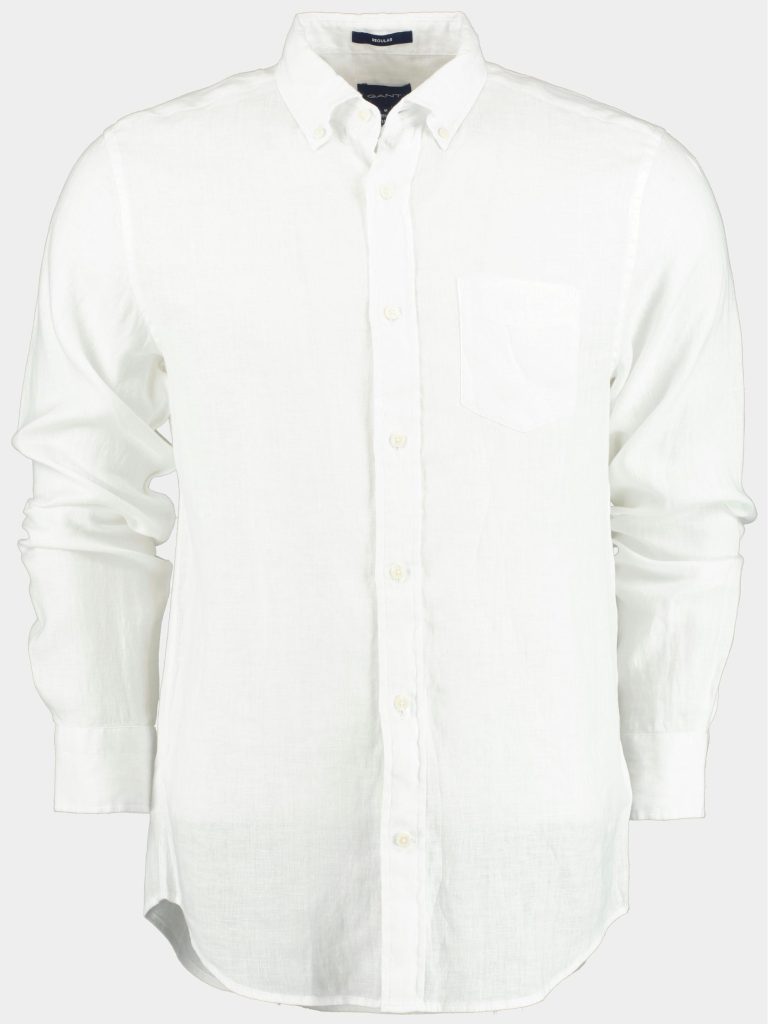 Gant Casual hemd lange mouw Wit Reg Linen Shirt 3230085/110