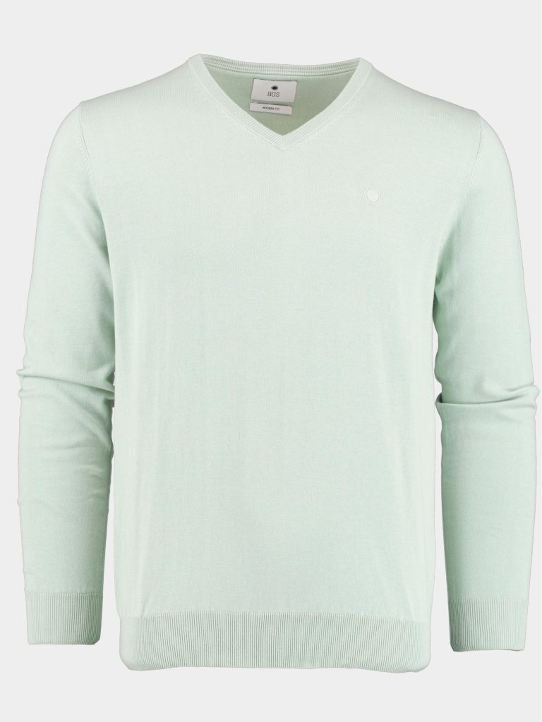 Bos Pullover Groen Vince V-neck Pullover Flatkni 23105VI01BO/315 ocean